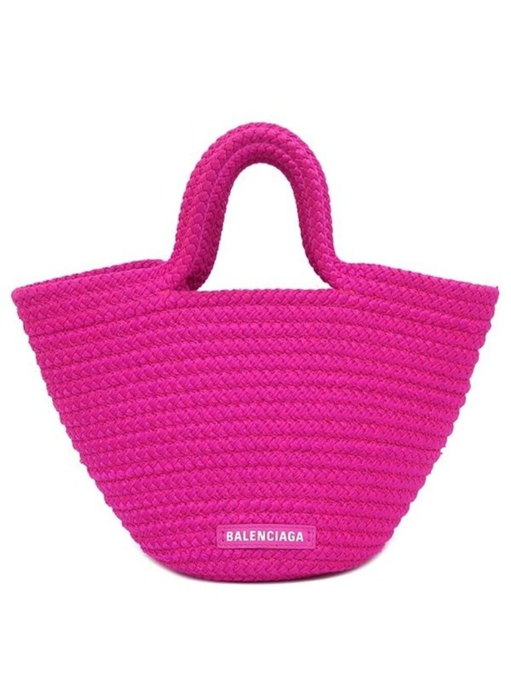 Balenciaga 2-Way Bag Ibiza Basket Bag Nylon Leather Pink Silver Vivid Handbag